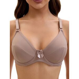 V Neck Adjustable Strap Underwire Push Up Bras Available in Plus Size Khaki